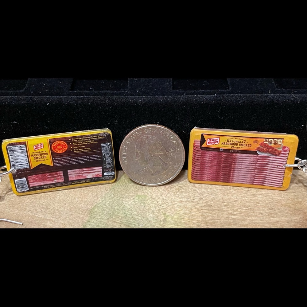 Mini Brands Oscar Mayer Bacon earrings